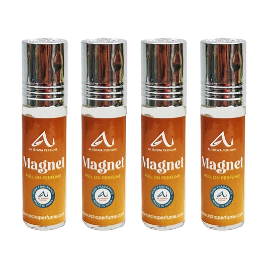 Al Ishwa Magnei Roll On Attar Free From Alcohol 6ml Pack Of 4