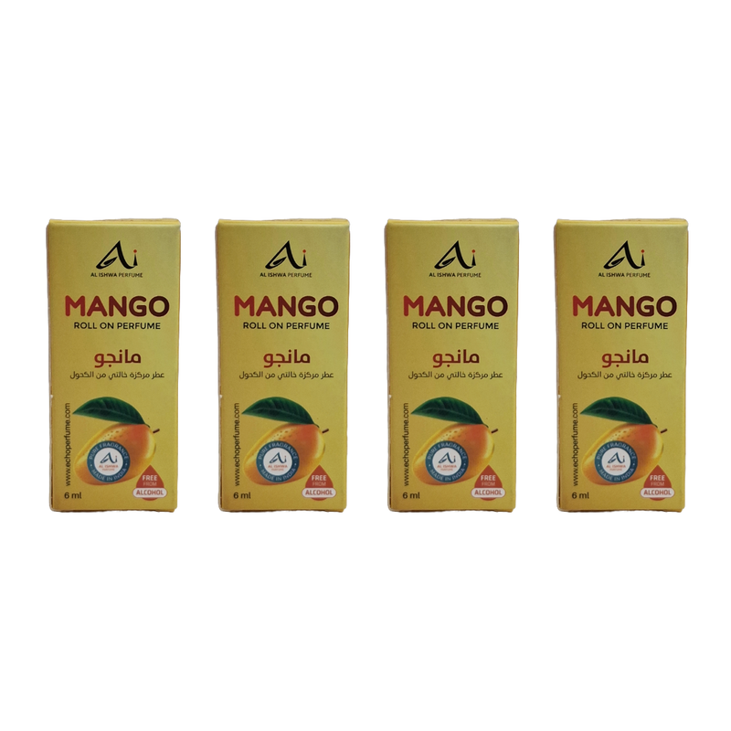 Al Ishwa Perfume Mango Roll On Perfume 6ml Pack Of 4