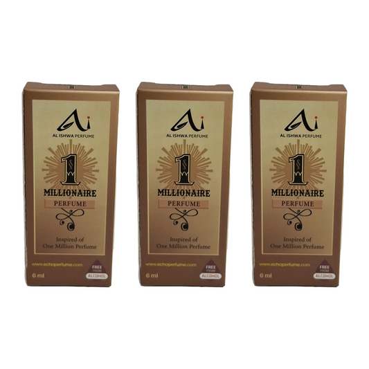 Al Ishwa Perfume Millionaire Roll On Perfume 6ml Pack Of 3