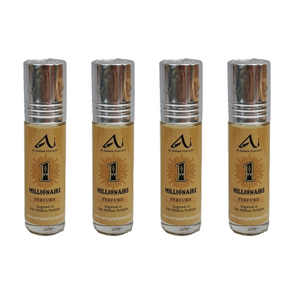 Al Ishwa Millionaire Roll On Attar Free From Alcohol 6ml Pack Of 4