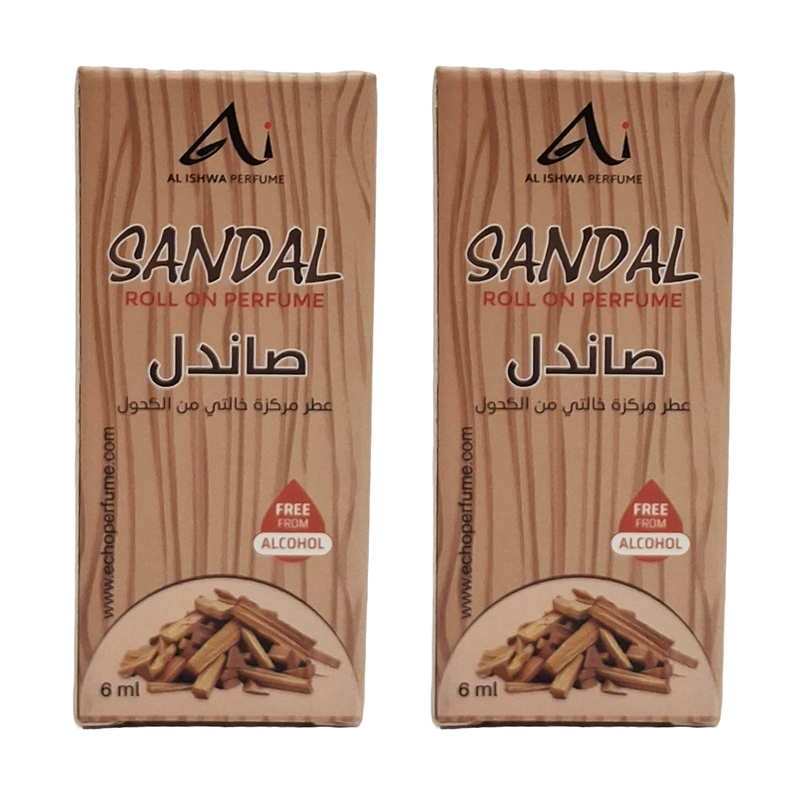 Al Ishwa Perfume Sandal Roll On Perfume 6ml Pack Of 2
