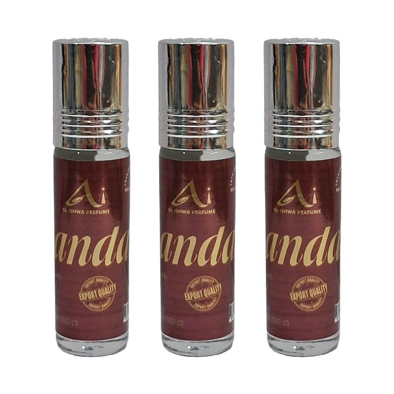 Al Ishwa Sandal Roll On Attar Free From Alcohol 6ml Pack Of 3