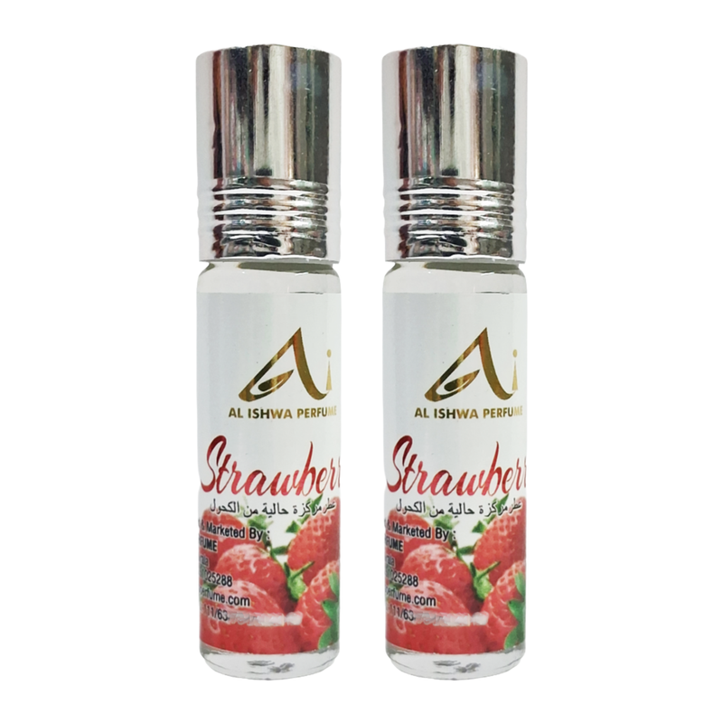 Al Ishwa Strawberry Roll On Attar Free From Alcohol 6ml Pack Of 2
