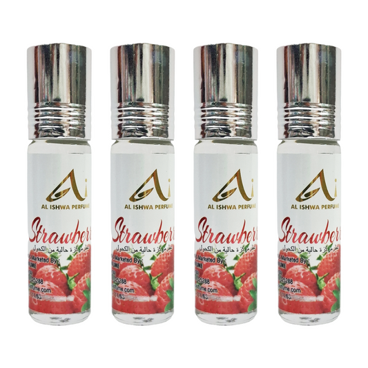 Al Ishwa Strawberry Roll On Attar Free From Alcohol 6ml Pack Of 4