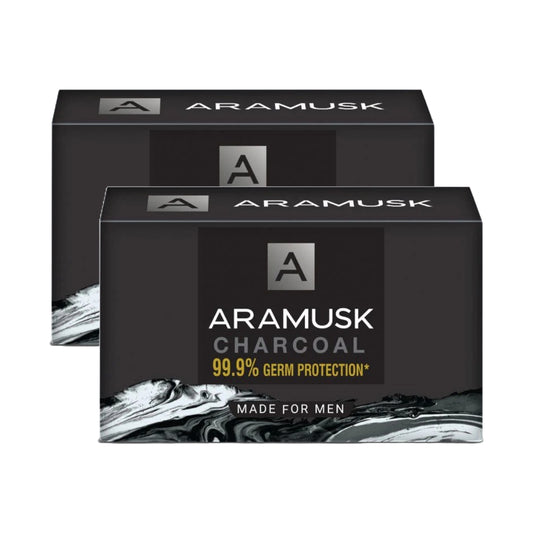 Aramusk Charcoal Soap For Men 125gm Pack Of 2