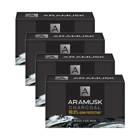 Aramusk Charcoal Soap For Men 125gm Pack Of 4