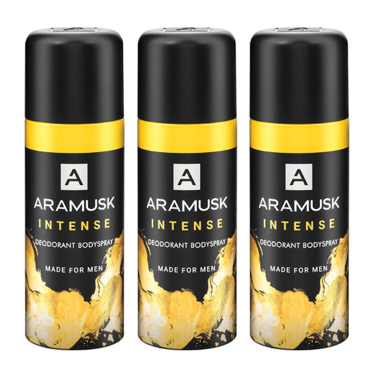 Aramusk Intense Deodorant Men Body Spray 150ml Pack Of 3