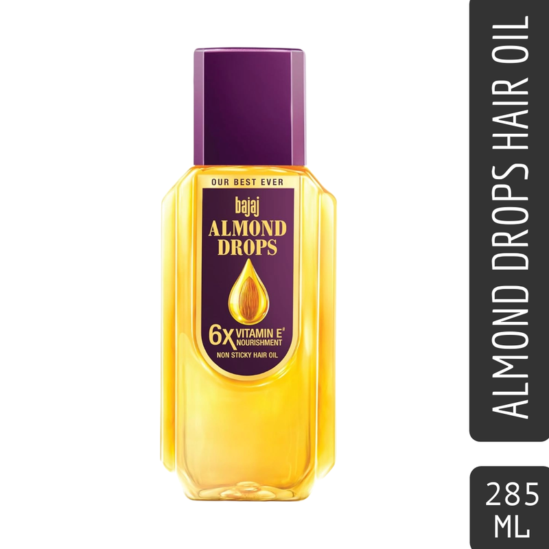 Bajaj Almond Drops With 6X Vitamin E Non Sticky Hair Oil 285ml