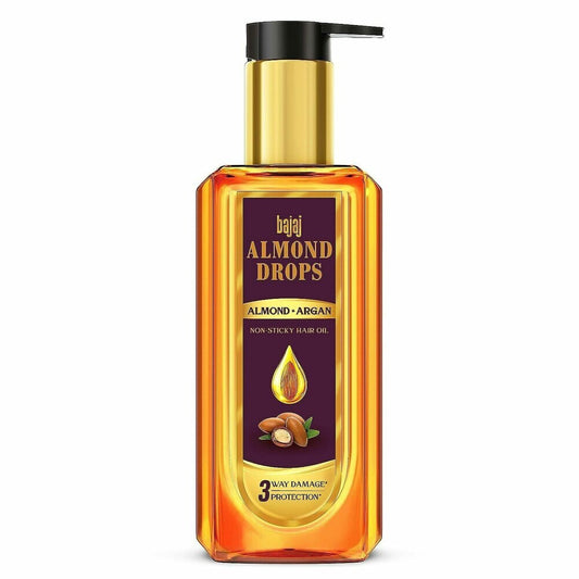 Bajaj Almond Drops With Almond And Argan Non Sticky Hair Oil 200ml