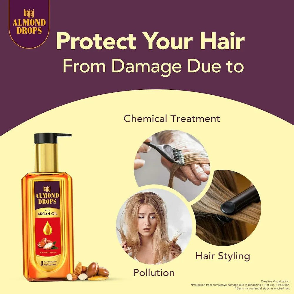 Bajaj Almond Argan Hair Oil 200ml Basket Point bajaj-almond-argan-hair-oil-200ml-basket-point