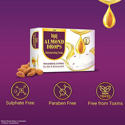 Bajaj Almond Drops Moisturising Soap 100gm Pack Of 4