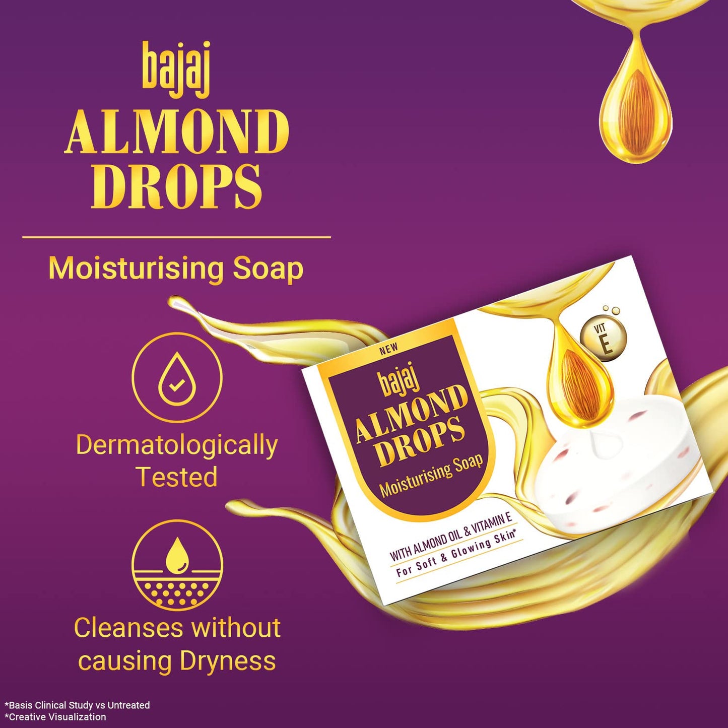 Bajaj Almond Drops Moisturising Soap 100gm Pack Of 4