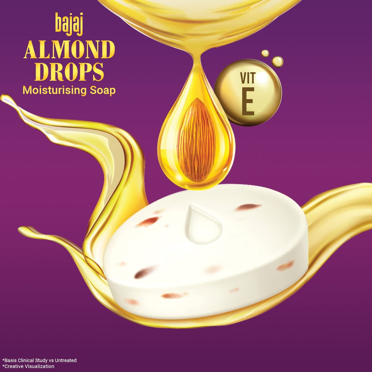 Bajaj Almond Drops Moisturising Soap With Almond Oil & Vitamin E 100gm