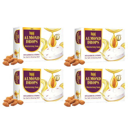 Bajaj Almond Drops Moisturising Soap 100gm Pack Of 4