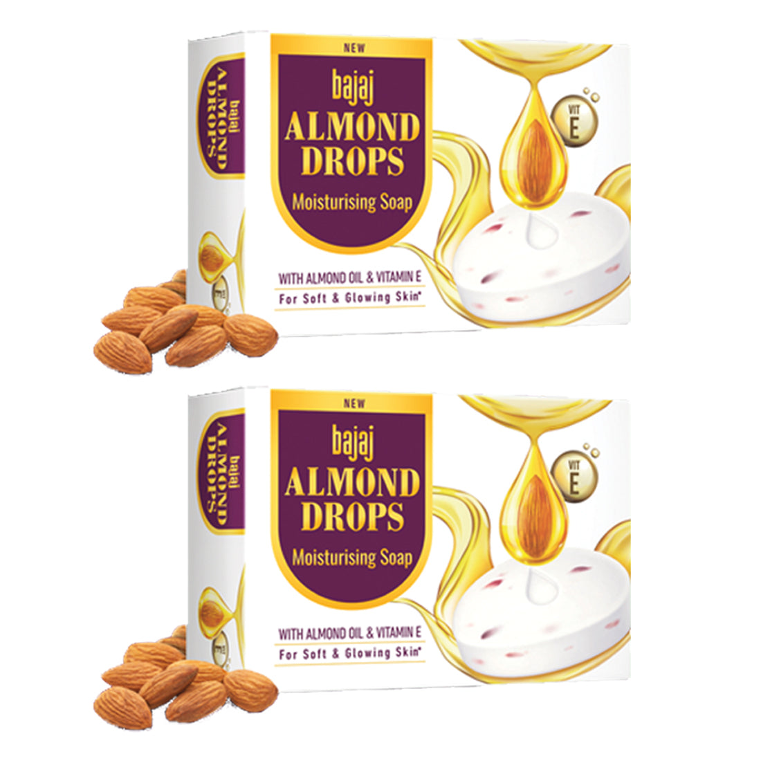 Bajaj Almond Drops Moisturising Soap 125gm Pack Of 2
