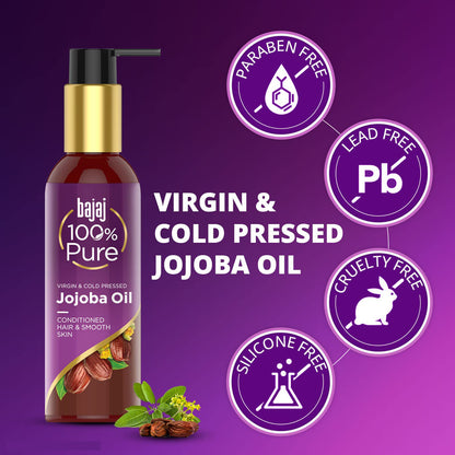 Bajaj 100% Pure Virgin & Cold Pressed Jojoba Oil 200ml