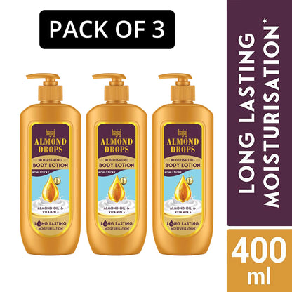 Bajaj Nourishing Body Lotion Long Lasting -400ml Pack Of 3