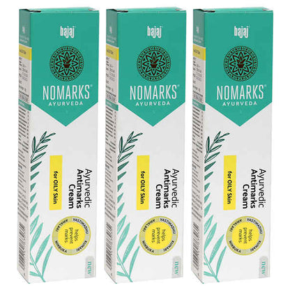 Bajaj Nomarks Ayurvedic Cream For Oily Skin 25gm Pack Of 3