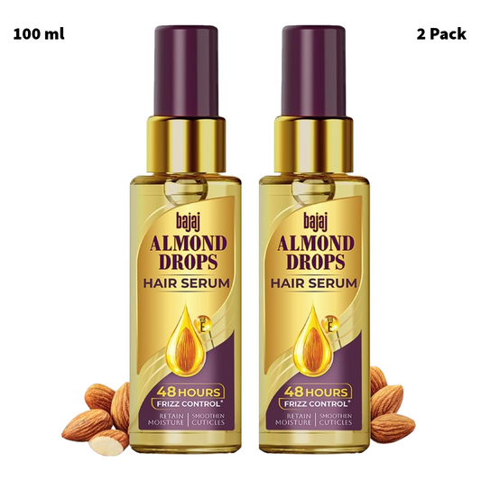 Bajaj Almond Oil And Vitamin E Hair Serum 100ml Pack Of 2