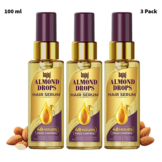 Bajaj Almond Oil And Vitamin E Hair Serum 100ml Pack Of 3