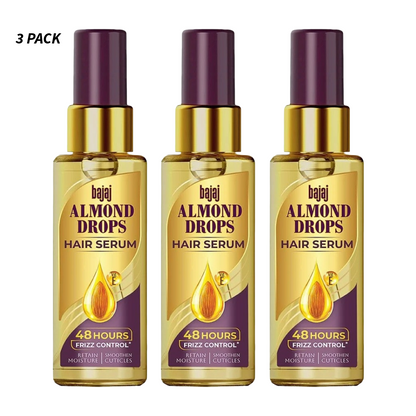 Bajaj Almond Drops Hair Serum With Oil 100ml Pack Of 3
