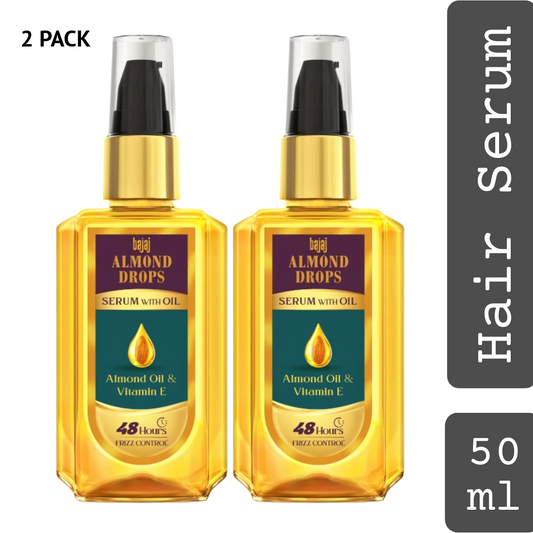 Bajaj Almond Oil And Vitamin E Hair Serum 50ml Pack Of 2