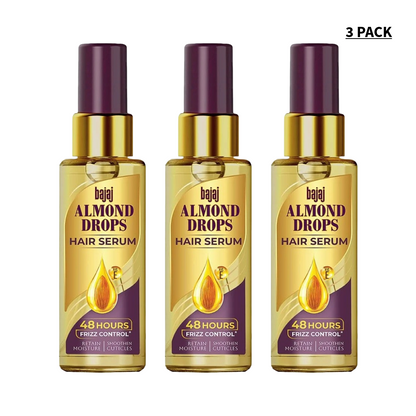 Bajaj Almond Drops Hair Serum With Oil 50ml Pack Of 3