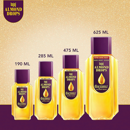 Bajaj Almond Drops Non Sticky Hair Oil 285ml Pack Of 3
