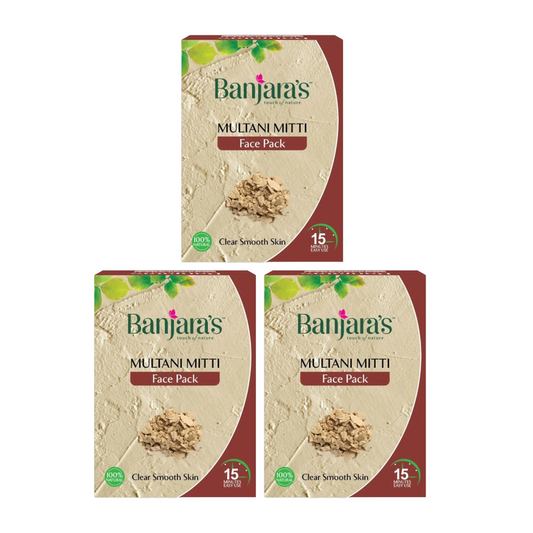 Banjaras Touch Of Nature Multani Mitti Face Pack 100gm Pack Of 3