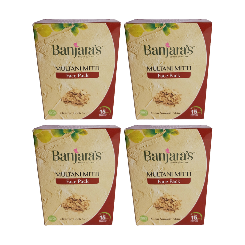 Banjaras Multani Mitti Face Pack 100gm Pack Of 4