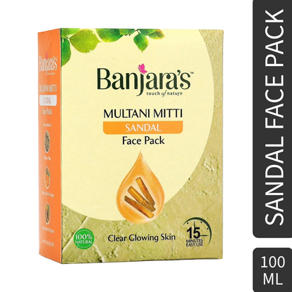 Banjaras Touch Of Nature Sandal Multani Mitti Face Pack 100gm