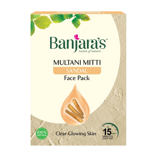 Banjaras Multani Mitti Sandal Clear Glowing Skin Face Pack 100gm