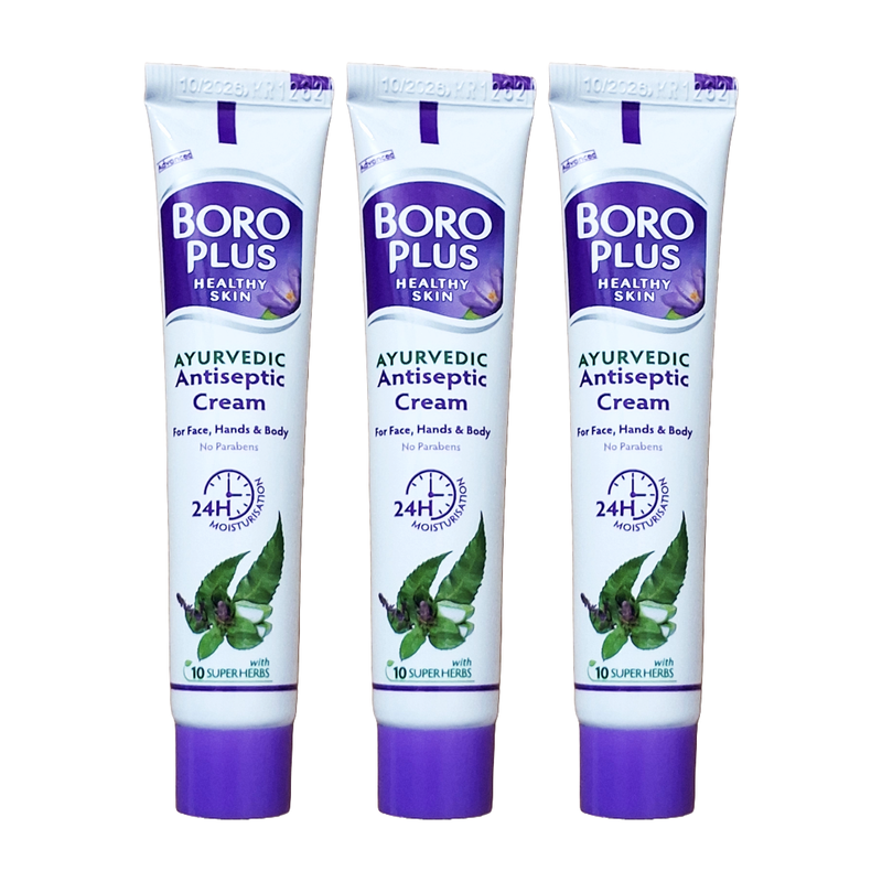 BoroPlus Ayurvedic Antiseptic Cream For Face Hand And Body 19ml Pack Of 3