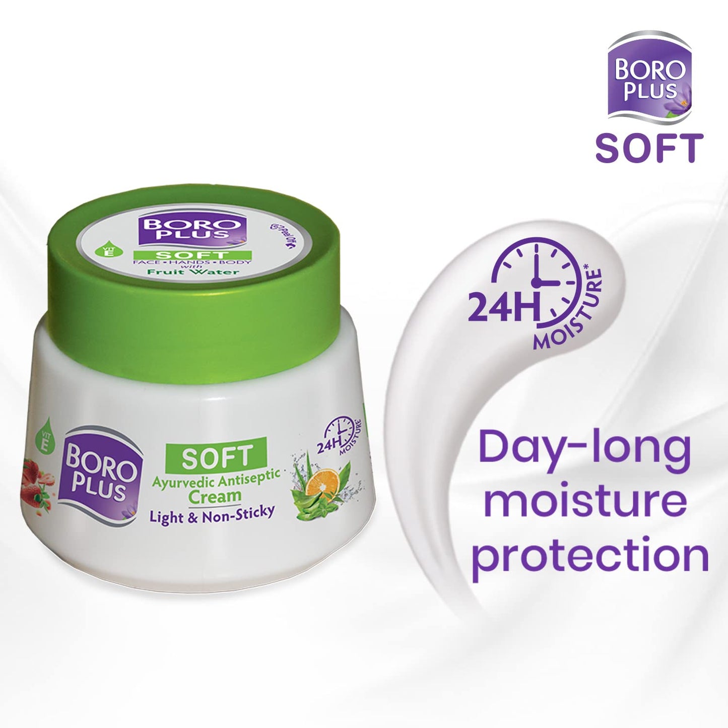 Boro Plus Soft Face Hand Body With Fruit Water Cream 200ml