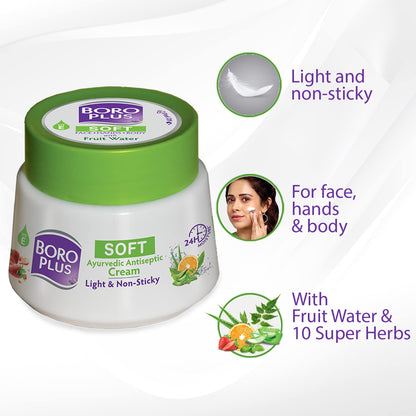 Boro Plus Soft Face Hand Body With Fruit Water Cream 200ml