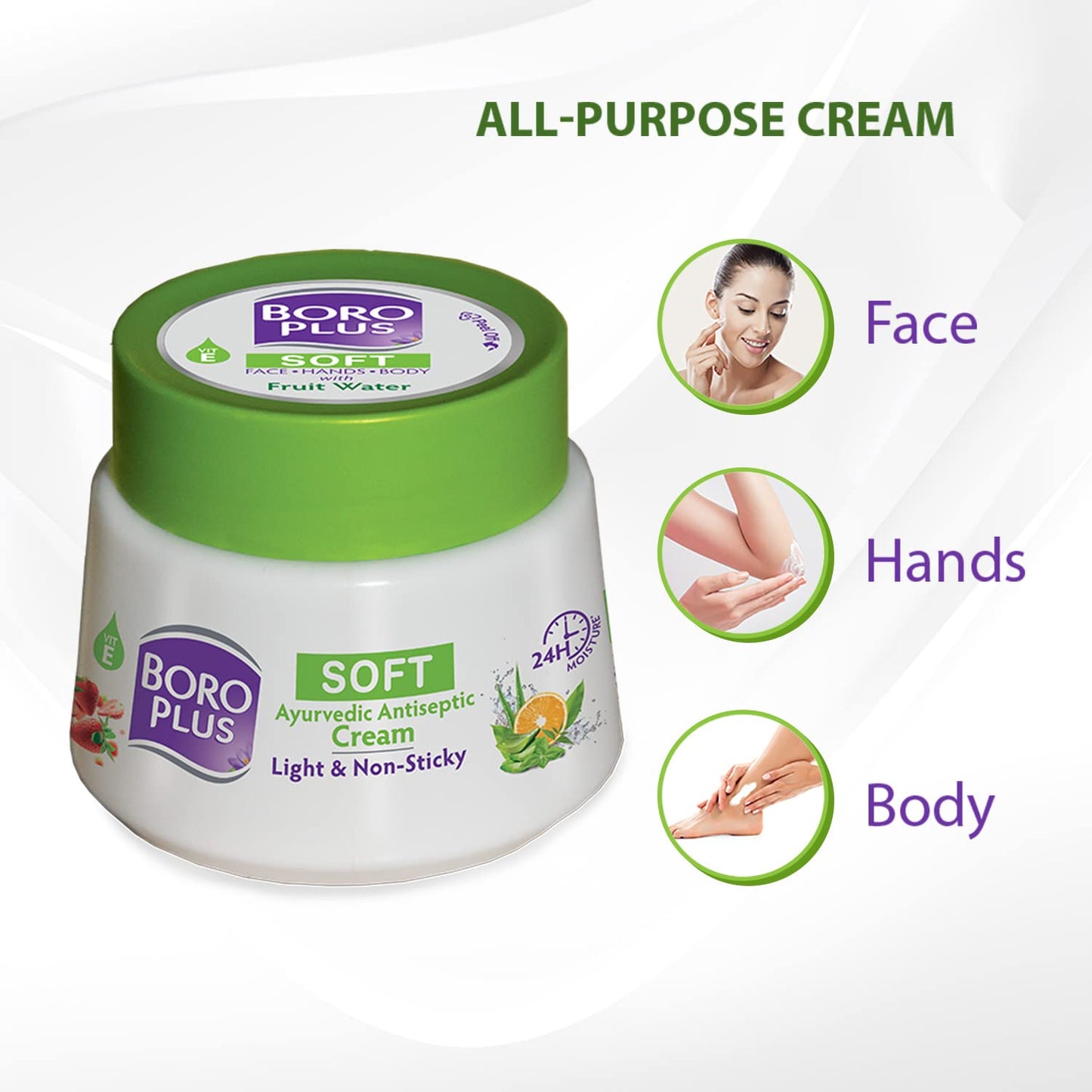 Boro Plus Soft Face Hand Body Cream 200ml Pack Of 3