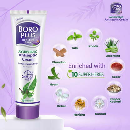 Boro Plus Healthy Skin Ayurvedic Antiseptic Cream 19ml Pack Of 4