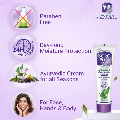 Boro Plus Healthy Skin Ayurvedic Antiseptic Cream 19ml Pack Of 4