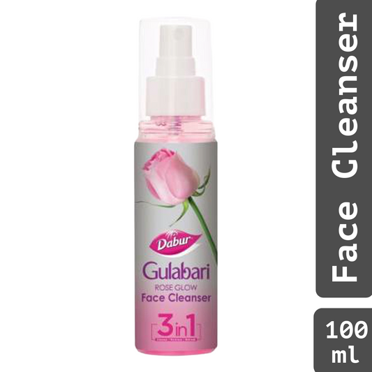 Dabur Rose Glow Gulabari Face Cleanser 3 In 1 Cleanse Moisturise Refresh 100ml