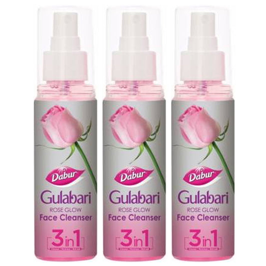 Dabur Gulabari Rose Glow Face Cleanse Moisturise Refresh 100ml Pack Of 3