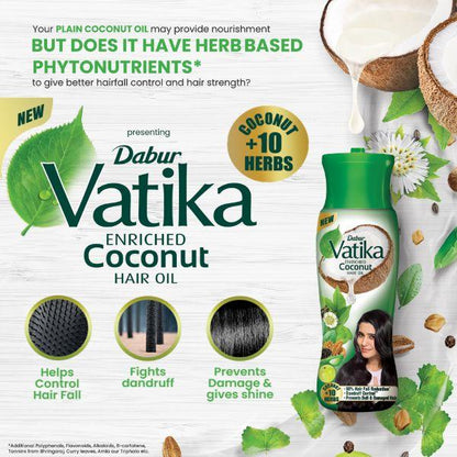 Dabur Vatika Enriched Coconut Hair Oil 150ml Pack Of 2