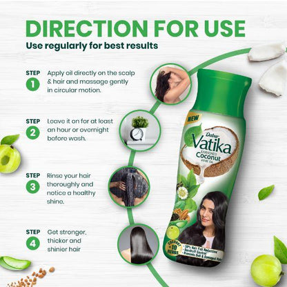 Dabur Vatika Enriched Coconut Hair Oil 150ml Pack Of 2