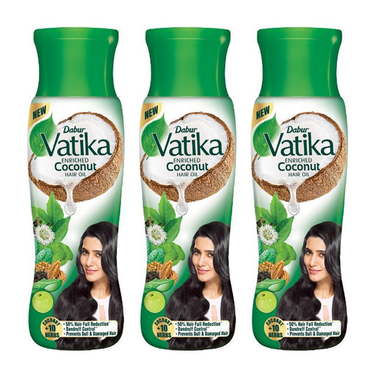Dabur Vatika Enriched Coconut Hair Oil 150ml Pack Of 3