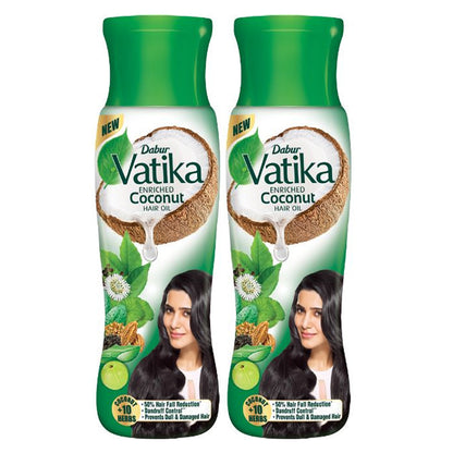 Dabur Vatika Enriched Coconut Hair Oil 75ml Pack Of 2