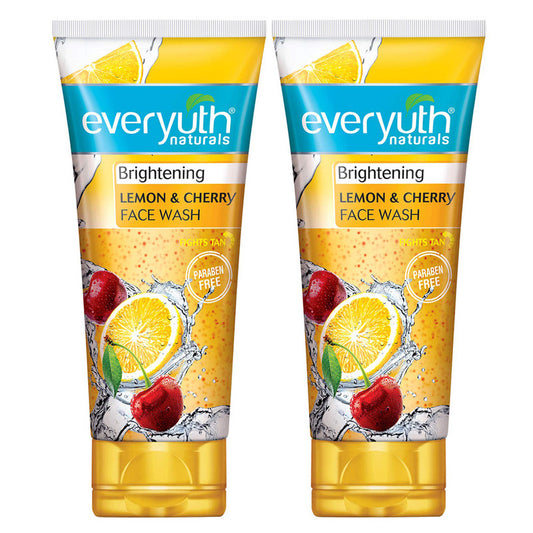 Everyuth Lemon And Cherry Face Wash Naturals Brightening -150gm Pack Of 2