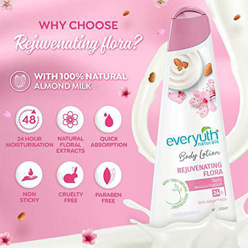 Everyuth Naturals Body Lotion Rejuvenating Flora 100ml Pack Of 2