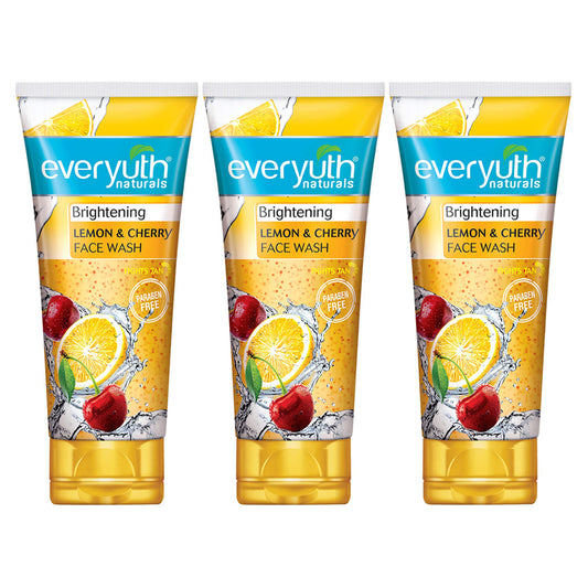 Everyuth Naturals Brightening Lemon And Cherry Face Wash 150gm Pack Of 3