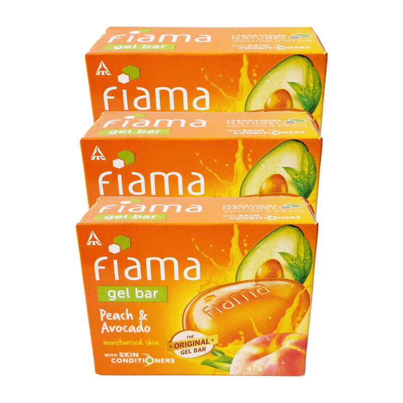 Fiama Moisturising Gel Bar With Peach And Avocado 125gm Pack Of 3