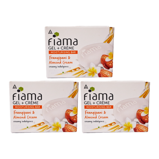 Fiama Crème Moisturising Gel Bar Frangipani And Almond Cream 125gm Pack Of 3