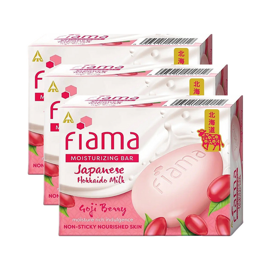 Fiama Moisturizing Bar Japanese Hokkaido Milk Goji Berry 125gm Pack Of 3